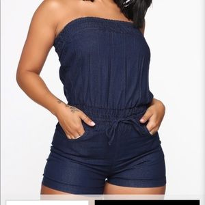 Denim romper